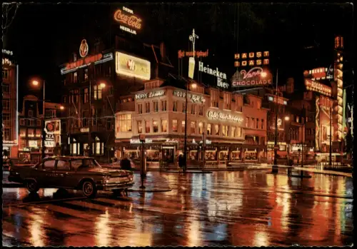 Amsterdam Amsterdam Leidseplein by Night, Nacht-/Abendansicht 1969