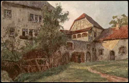 Kaiserpfalz Salzburg nach Originalgemälde Professor H. Schnee in Berlin 1910