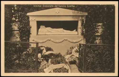 Ansichtskarte Weimar Grabstätte der Familie Goethe 1910
