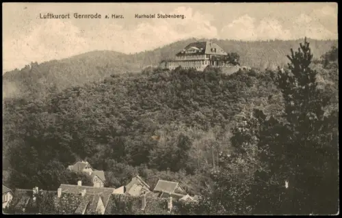 Gernrode-Quedlinburg Panorama-Ansicht mit Kurhotel Stubenberg 1910