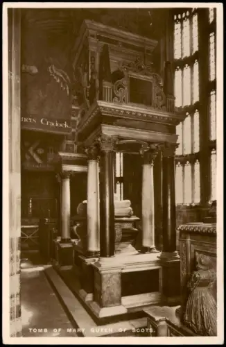 Postcard London Westminster Abbey TOMB OF MARY QUEEN OF SCOTS 1920