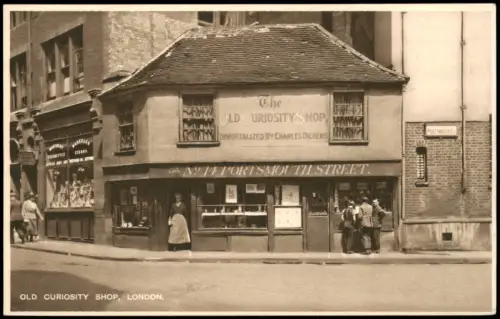 Postcard London OLD CURIOSITY SHOP LONDON 1930