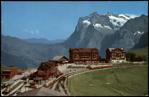Grindelwald Schweizer Alpen Jungfraubahn Kleine Scheidegg mit Wetterhorn 1970