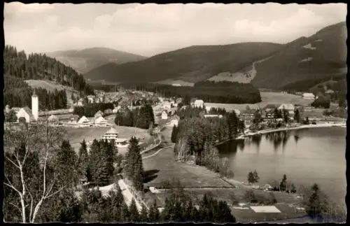 Titisee-Titisee-Neustadt Panorama-Ansicht, Schwarzwald Blick 1960