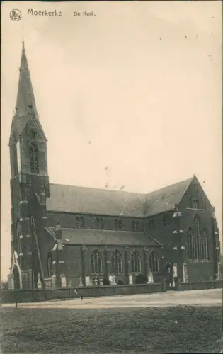 CPA Moerkerke De Kerk Feldpostkarte 1. WK 1917 Feldpost gelaufen (Blindstempel)