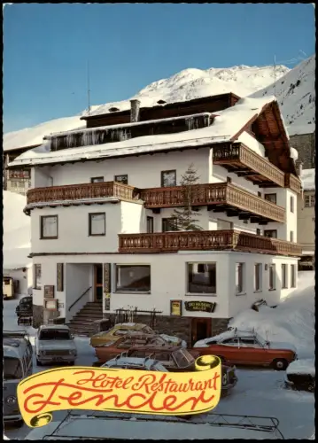 Ansichtskarte Obergurgl Restaurant-Hotel Fender Ötztal Tirol 1970