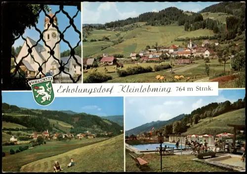 Ansichtskarte Kleinlobming Mehrbildkarte mit 4 Ortsansichten 1980