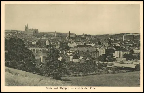 Ansichtskarte Meißen Blick auf Meißen rechts der Elbe 1927
