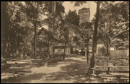 Ansichtskarte Wilthen (Sachsen) Mönchswalder Bergbaude Turm 1927