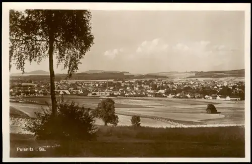Ansichtskarte Pulsnitz Fernblick auf die Stadt 