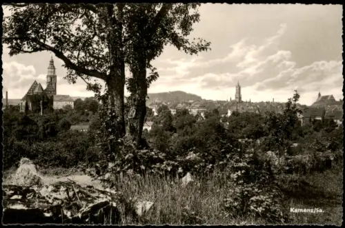 Ansichtskarte Kamenz Kamjenc Stadtblick - Fotokarte 1961