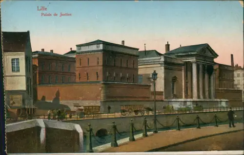 CPA Lille Justitzpalast Palais de Justice 1915  gel. Feldpoststempel