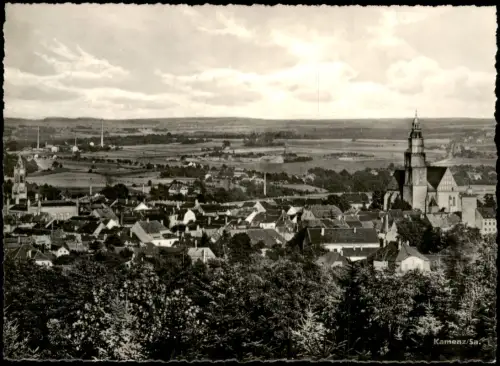 Ansichtskarte Kamenz Kamjenc Panorama Fabrik im Hintergrund 1964