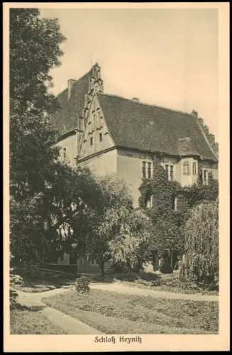 Ansichtskarte Heynitz-Nossen Schloß vom Park aus 1927