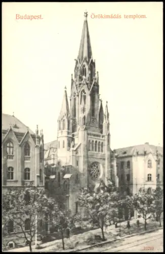 Postcard Budapest Örökimádás templom. 1916