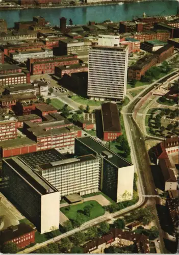 Ansichtskarte Ludwigshafen Luftbild BASF 100 Jahre Sonderstempel 1965