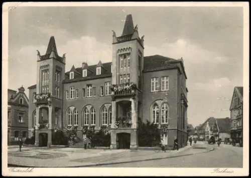 Ansichtskarte Gütersloh Partie am Rathaus 1940