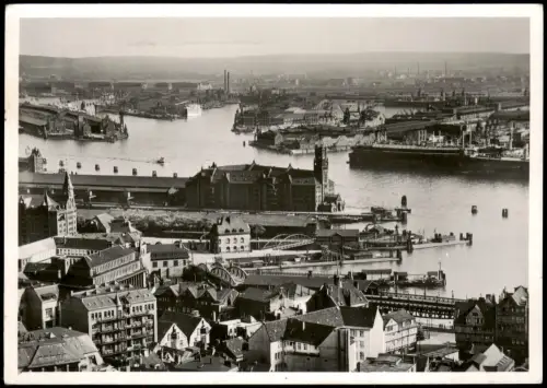 Altona-Hamburg Hafen mit Kehrwiederspitze aus der Vogelschau-Perspektive 1941