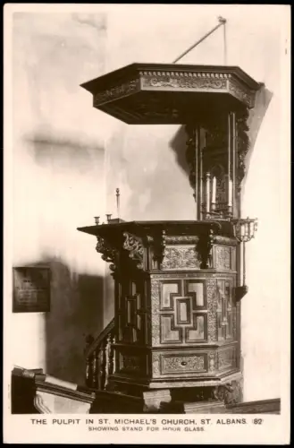 Saint Albans THE PULPIT IN ST. MICHAEL'S CHURCH, ST. ALBANS, England 1940