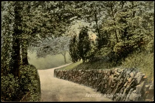Postcard .Großbritannien BRITISH ISLES Favorite Walk Philips Park 1910