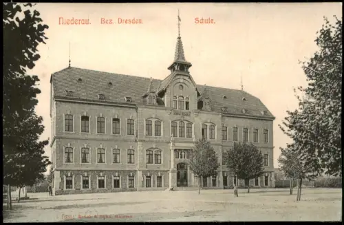 Ansichtskarte Niederau Schule. 1909