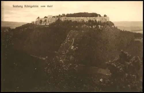 Königstein (Sächsische Schweiz) Festung Königstein vom Quirl 1909