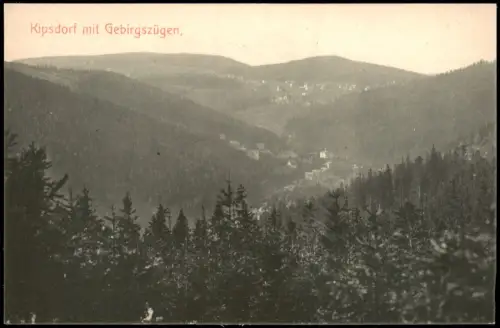 Ansichtskarte Kipsdorf-Altenberg (Erzgebirge) mit Gebirgszügen 1909