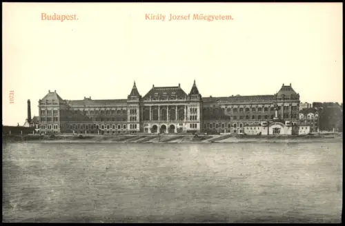 Postcard Budapest Király Jozsef Műegyetem. 1912