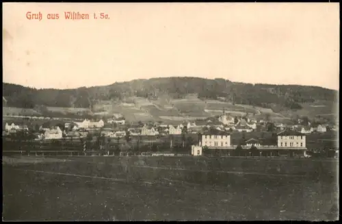 Ansichtskarte Wilthen (Sachsen) Stadt Bahnhof 1913