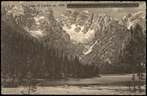 Cartolina .Trentino-Südtirol Lago di Landro Dolomiten 1910