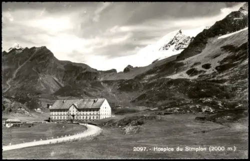 Ansichtskarte Simplon VS Hospice du Simplon (2000 m.) 1955