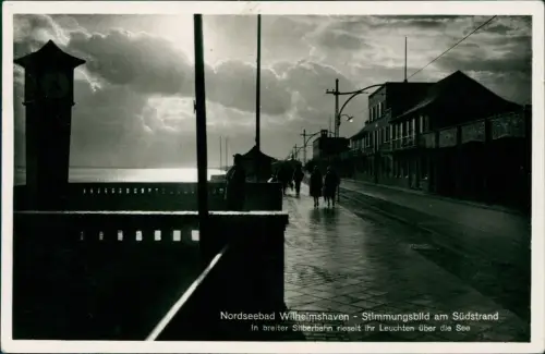 Ansichtskarte Rüstringen-Wilhelmshaven Südstrand Stimmungsbild 1938