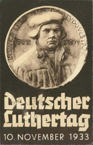 Ansichtskarte  Martin Luther DEUTSCHER LUTHERTAG 10. Nov. 1933