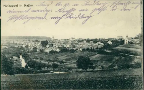 Ansichtskarte Holzappel-Diez (Lahn) Panorama von Holzappel in Nassau 1919