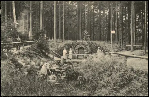 Ansichtskarte Kurort Hartha-Tharandt Warnsdorfer Quelle. 1913