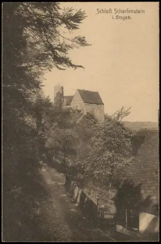 Scharfenstein-Drebach (Erzgebirge) Weg zur Schloss Scharfenstein 1909