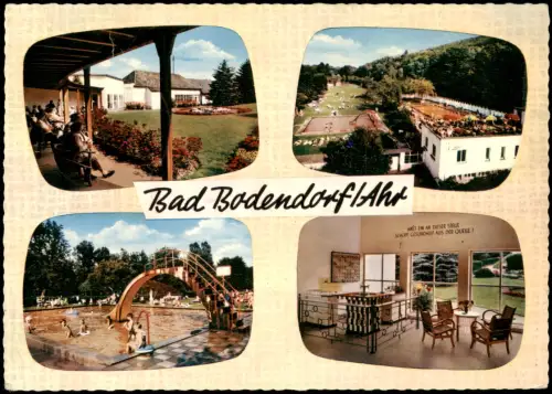 Bad Bodendorf (Ahr) Mehrbildkarte Bad Bodendorf/Ahr: Kurbad, Schwimmbad und Trinkhalle 1962