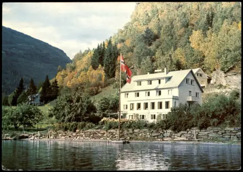 Postcard Fylke Sogn og Fjordane Solstrand Pensjonat am Lusterfjord 1960