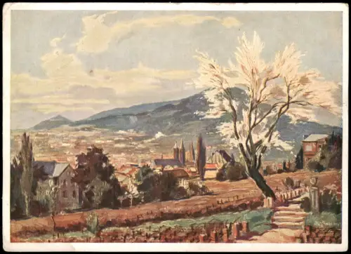 Neustadt an der Weinstraße Neustadt an der Haardt Mandelblüte Künstlerkarte 1940