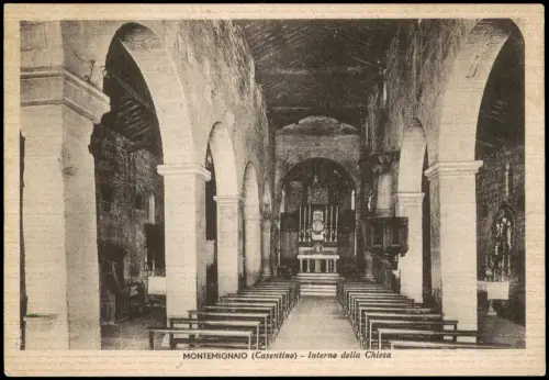 Cartolina Montemignaio Innenansicht der Kirche in Montemignaio 1940