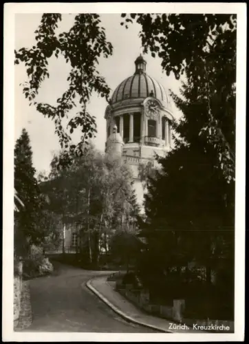 Ansichtskarte Hottingen-Zürich Kreuzkirche 1938