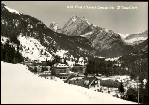 Kanzenei Canazei (Cianacèi) Canazei mit Il Vernel im Winter 1955