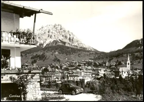 Cortina d´Ampezzo Panorama von Cortina d'Ampezzo mit Monte Cristallo 1955