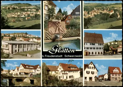 Ansichtskarte Glatten Mehrbildkarte Cafe Gastätte Muz 1979