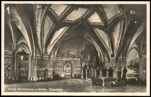 Ansichtskarte Meißen Schloss Albrechtsburg - Wappensaal 1928