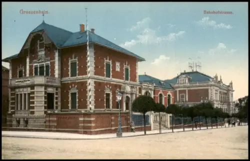 Ansichtskarte Großenhain Bahnhofstraße Ziegelhäuser 1912