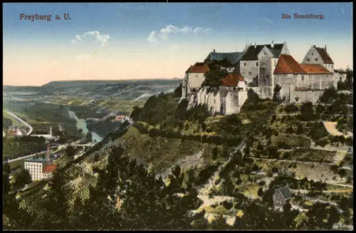 Ansichtskarte Freyburg (Unstrut) Die Neuenburg. Stadtpartie 1914