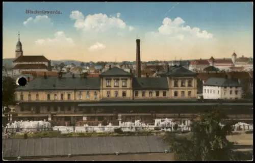 Ansichtskarte Bischofswerda Stadt und bahnhof 1912