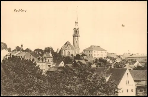 Ansichtskarte Radeberg Totale 1912