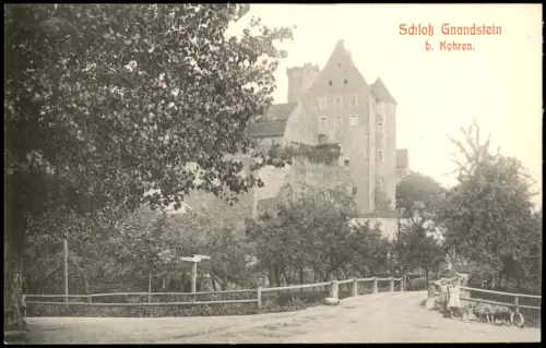 Ansichtskarte Gnandstein-Kohren-Sahlis Weg zur Burg Gnandstein 1910